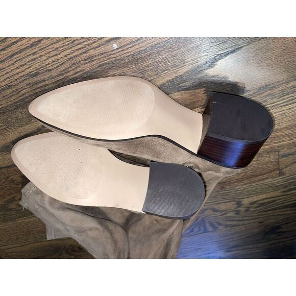 Steven by Steve Madden Boots Over The Knee Stretch Side Zip Wein 9.5 Tan - Picture 6 of 10